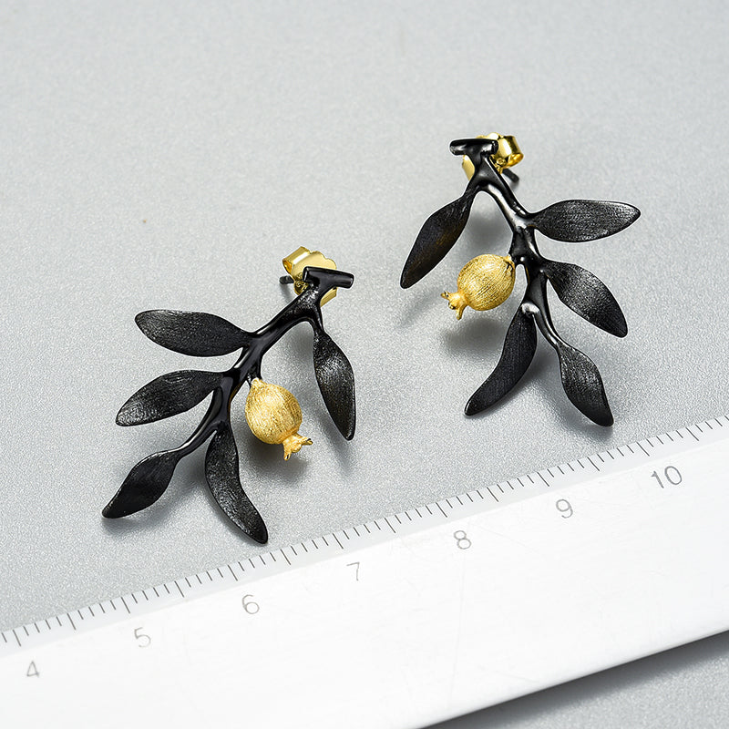 Pomegranate Leaves - Dangle Earrings | NEW