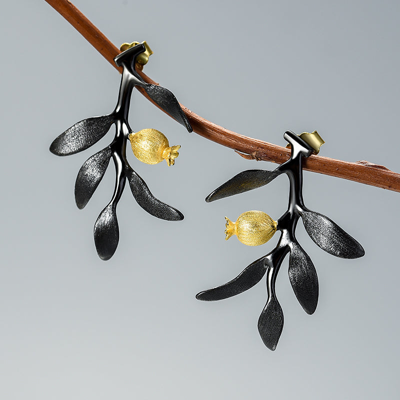 Pomegranate Leaves - Dangle Earrings | NEW