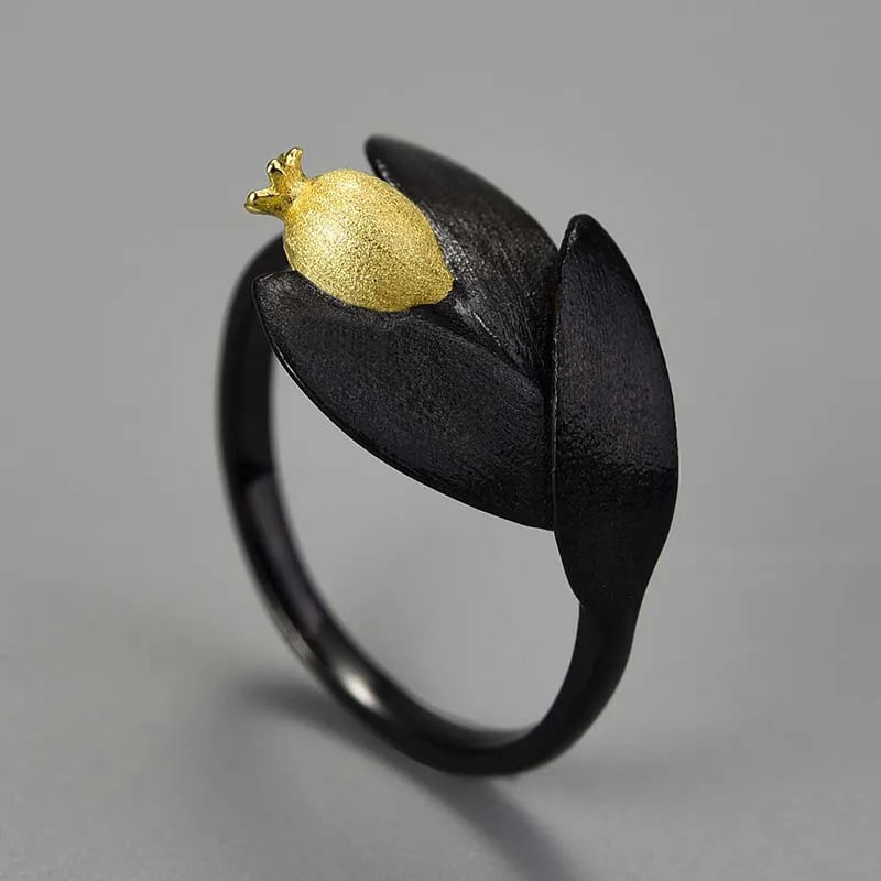 Pomegranate Leaves - Adjustable Ring | NEW