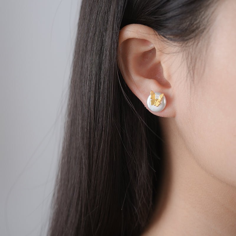 Baroque Butterfly - Stud Earrings