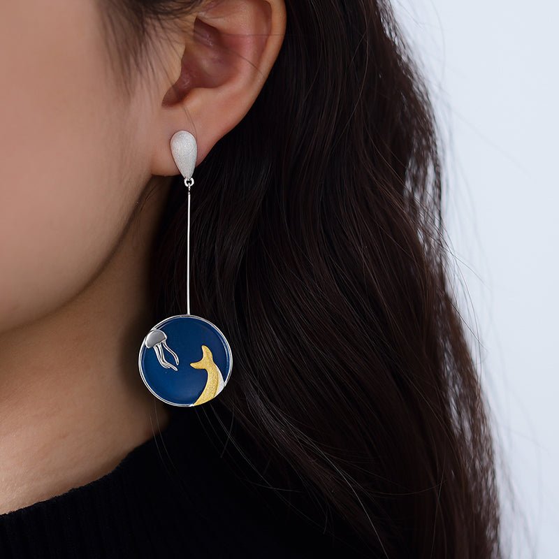 Wandering Whale - Drop Earrings