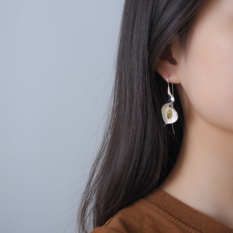 Big Calla Lily - Dangle Earrings