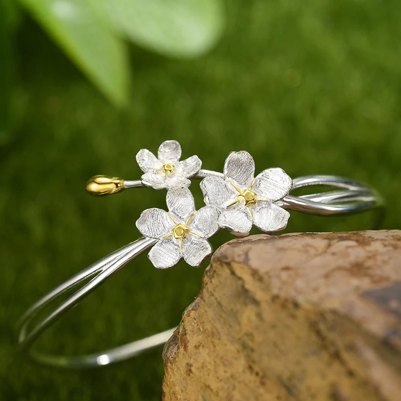 Forget-me-not Flower - Adjustable Bangle | NEW