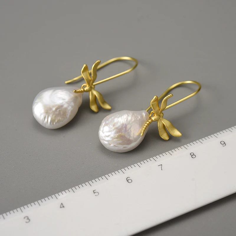 Mother Pearl Dragonfly - Dangle Earrings | NEW