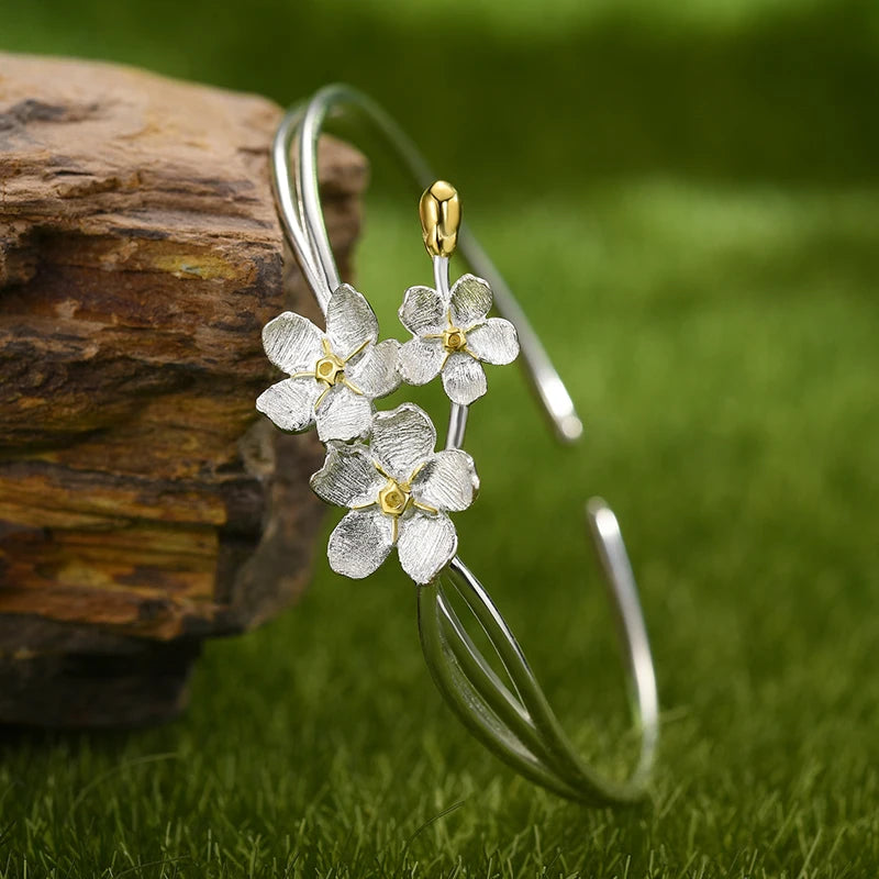Forget-me-not Flower - Adjustable Bangle | NEW