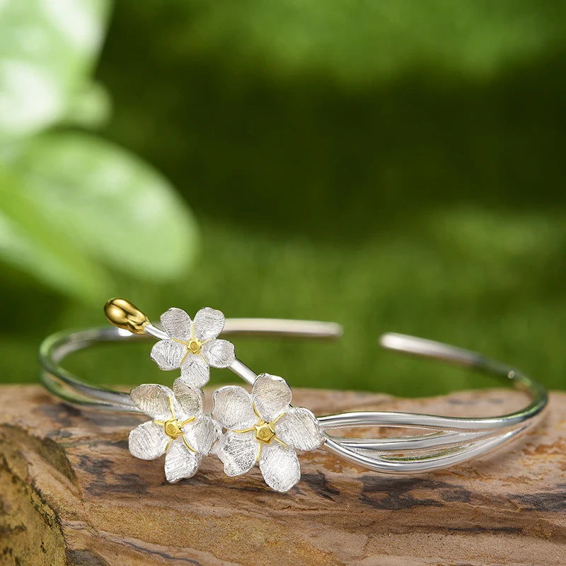 Forget-me-not Flower - Adjustable Bangle | NEW