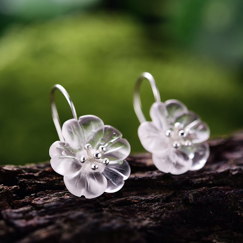 Rainy Flower - Dangle Earrings