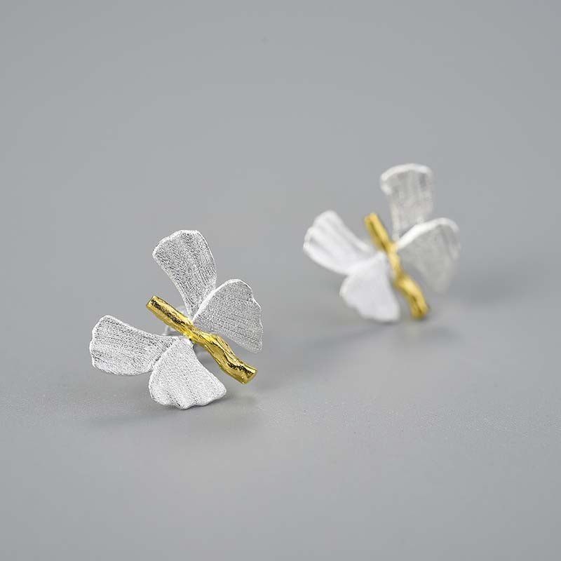Ginkgo Wings - Stud Earrings