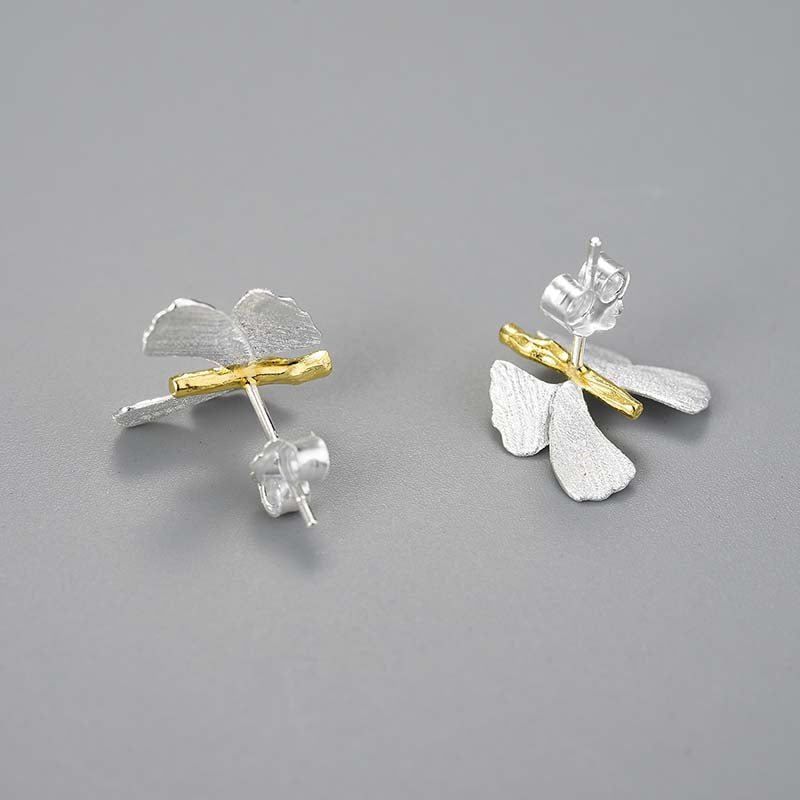 Ginkgo Wings - Stud Earrings