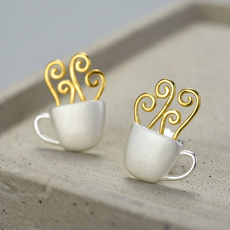 Morning Coffee - Stud Earrings