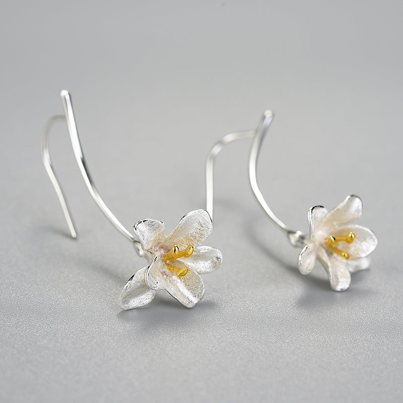 Freesia Flower - Dangle Earrings