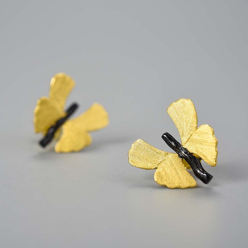 Ginkgo Wings - Stud Earrings