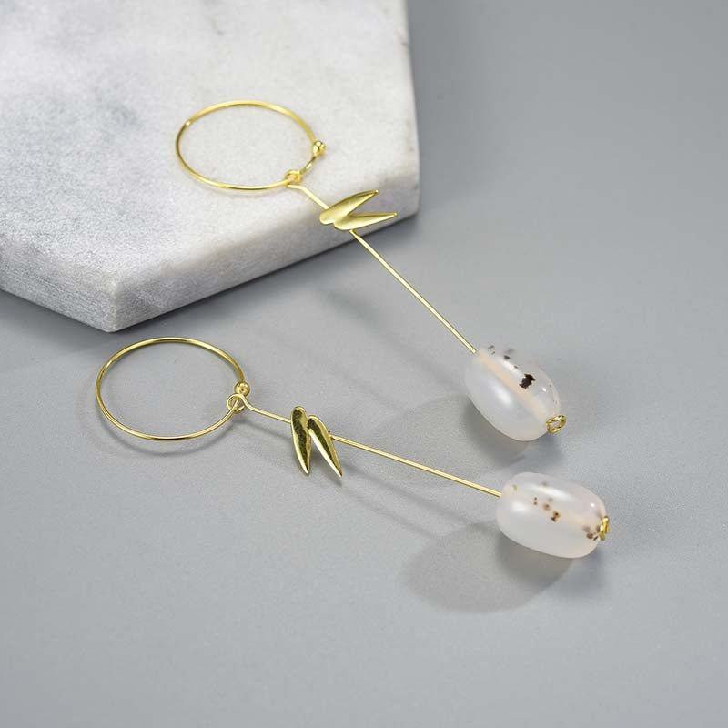 Bamboo Leaves - Dangle Earrings