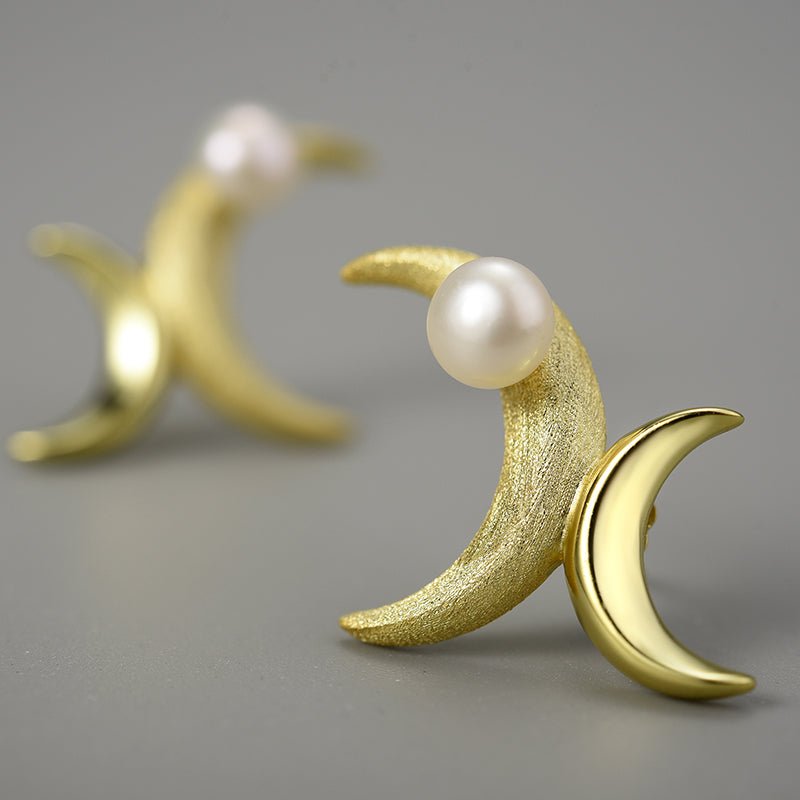 Triple Moon - Stud Earrings