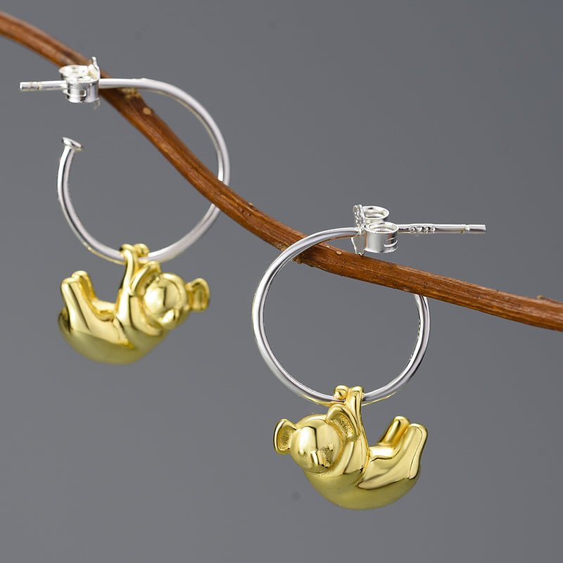 Hanging Koala - Hoop Earrings