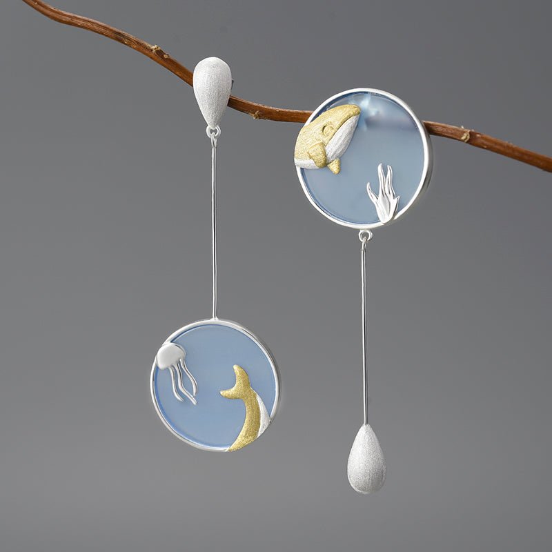 Wandering Whale - Drop Earrings