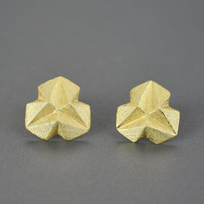 Triangle Flower - Stud Earrings