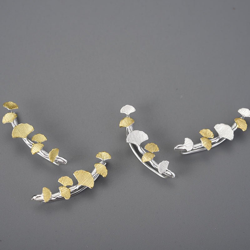 Ginkgo Branch - Stud Earrings