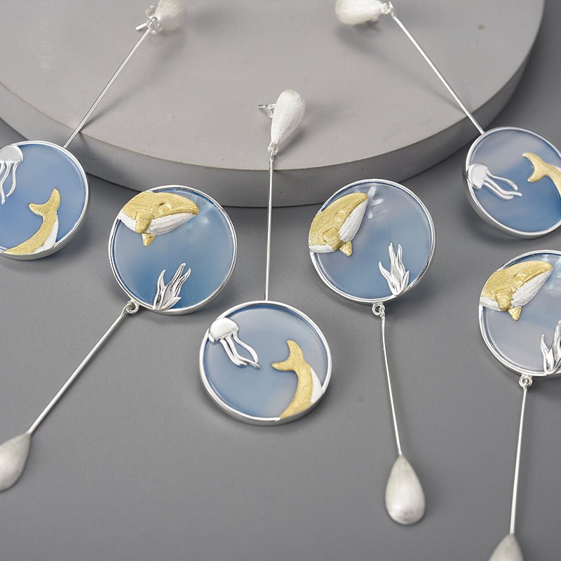Wandering Whale - Drop Earrings