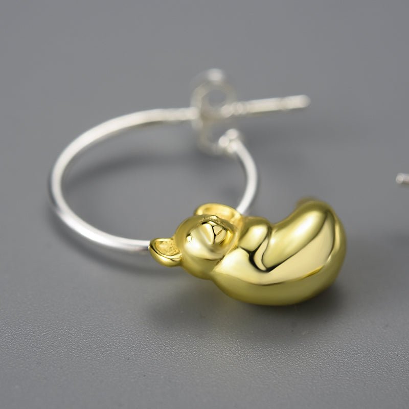 Hanging Koala - Hoop Earrings