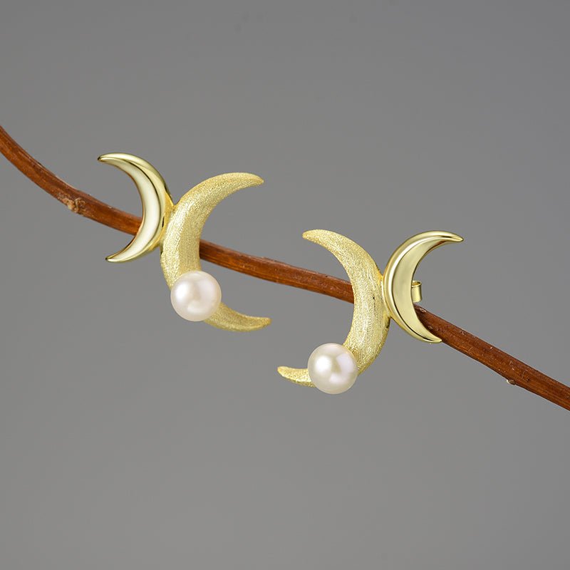 Triple Moon - Stud Earrings