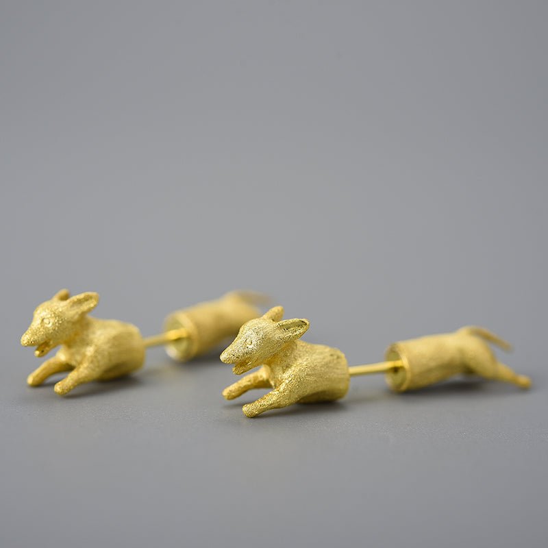Run Dachshund Run - Stud Earrings