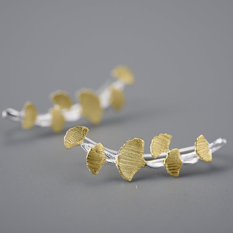 Ginkgo Branch - Stud Earrings