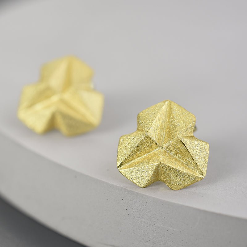Triangle Flower - Stud Earrings