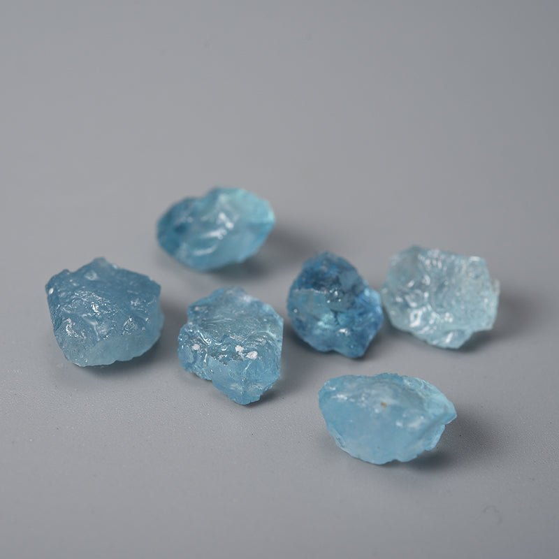 Aquamarine Flower - Adjustable Ring