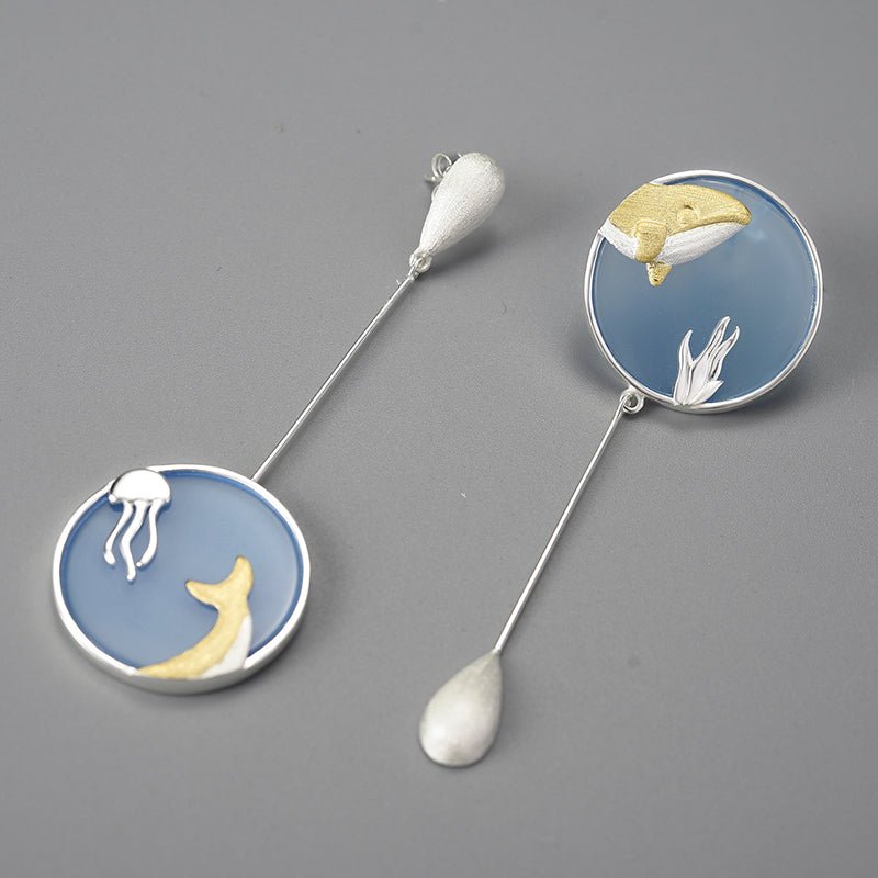 Wandering Whale - Drop Earrings