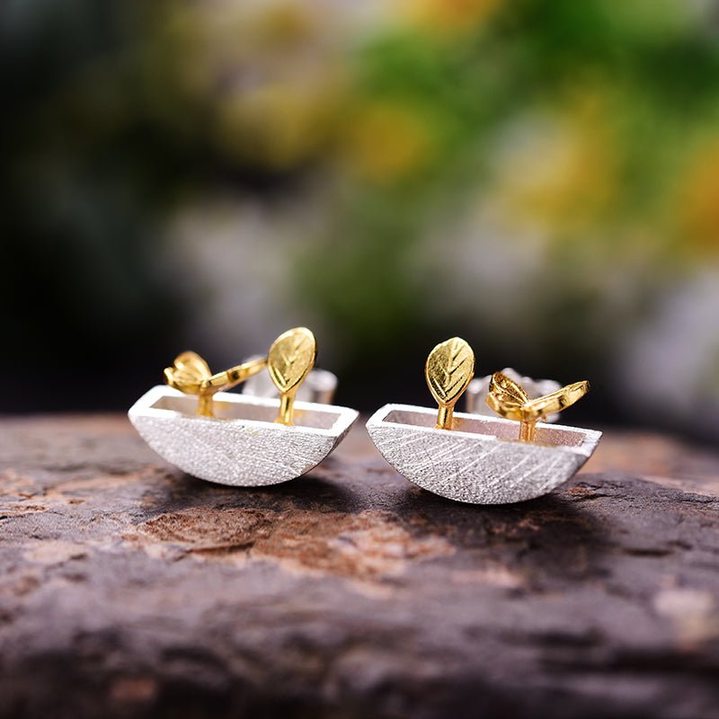 My Little Garden - Stud Earrings - MetalVoque
