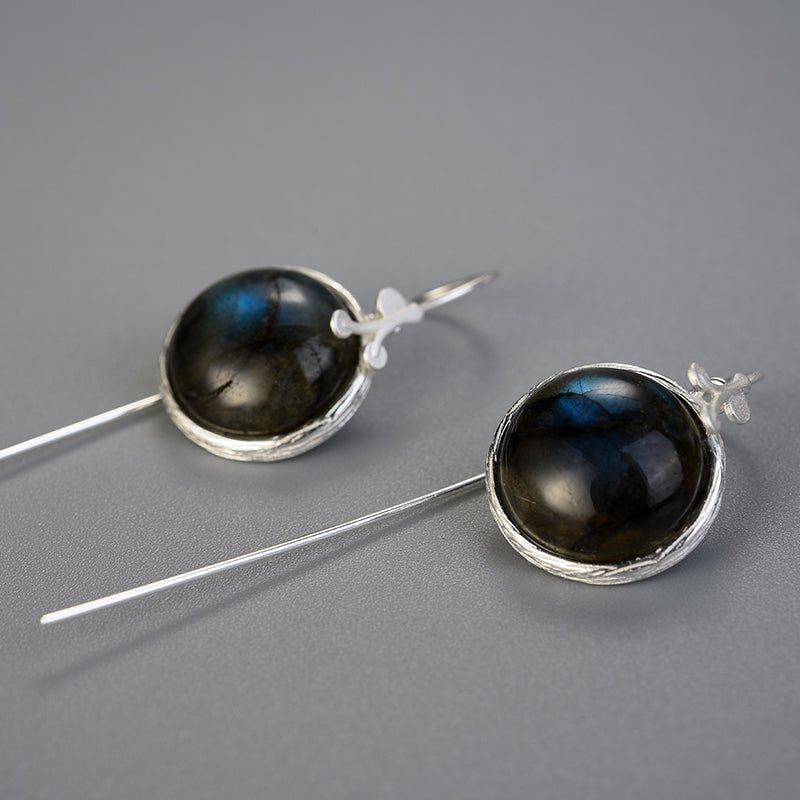 Labradorite Mirror - Dangle Earrings