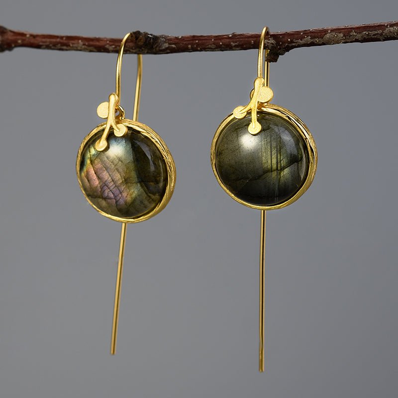 Labradorite Mirror - Dangle Earrings