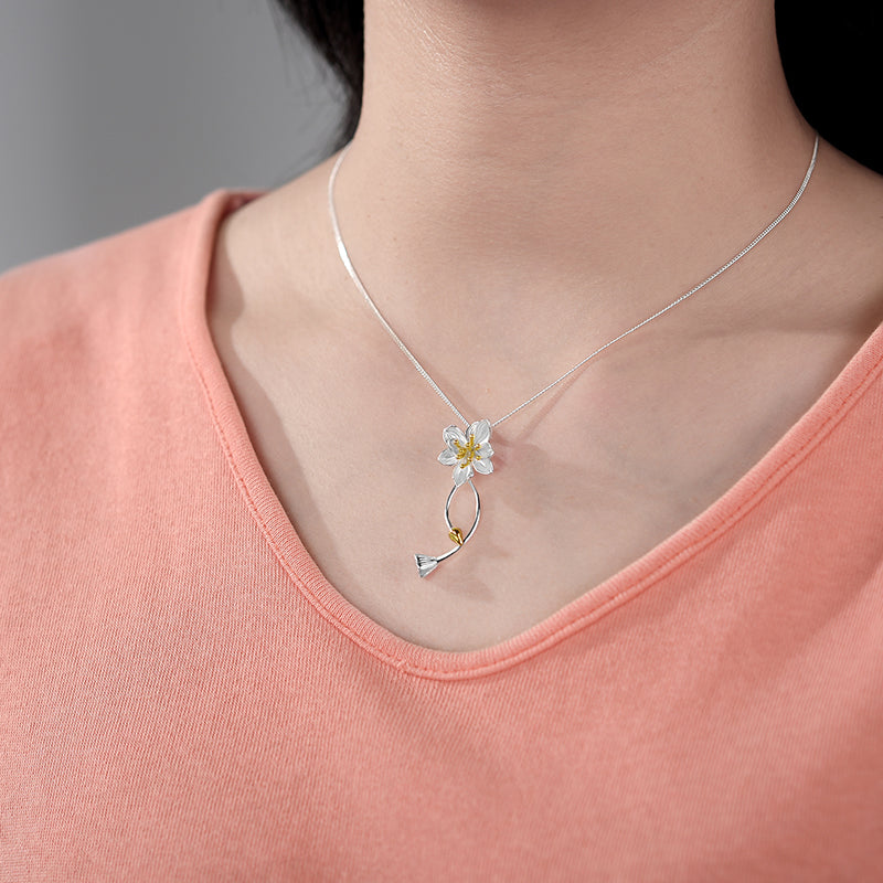Whispering Lotus - Handmade Pendant