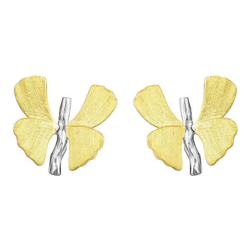 Ginkgo Wings - Stud Earrings