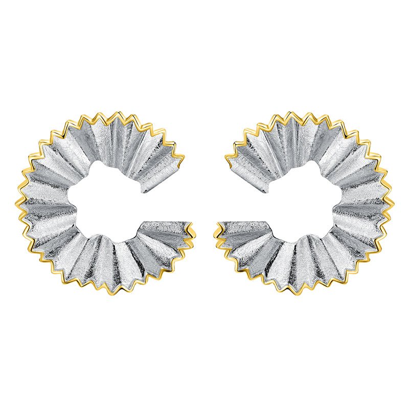 Pencil Art - C/shape Earrings | NEW - MetalVoque