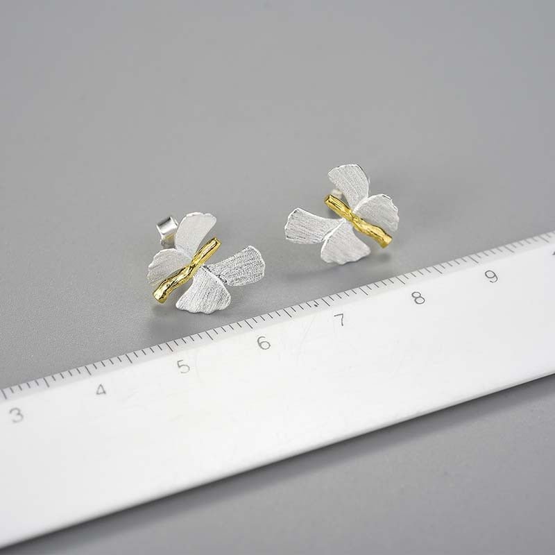 Ginkgo Wings - Stud Earrings
