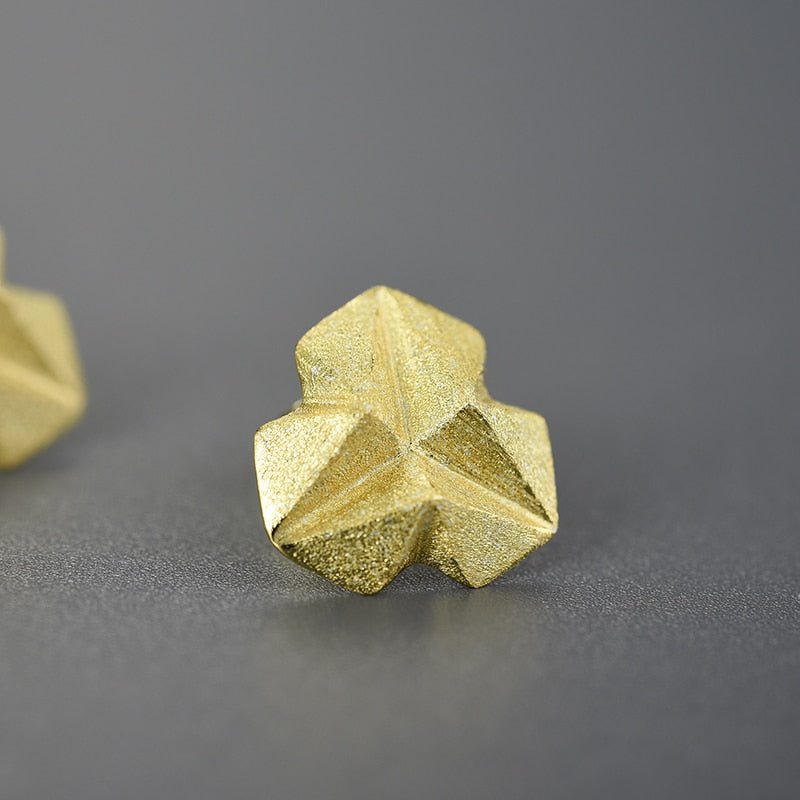 Triangle Flower - Stud Earrings