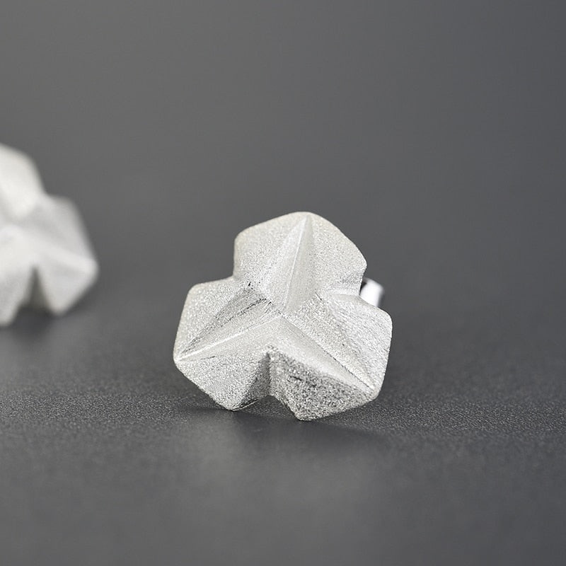 Triangle Flower - Stud Earrings