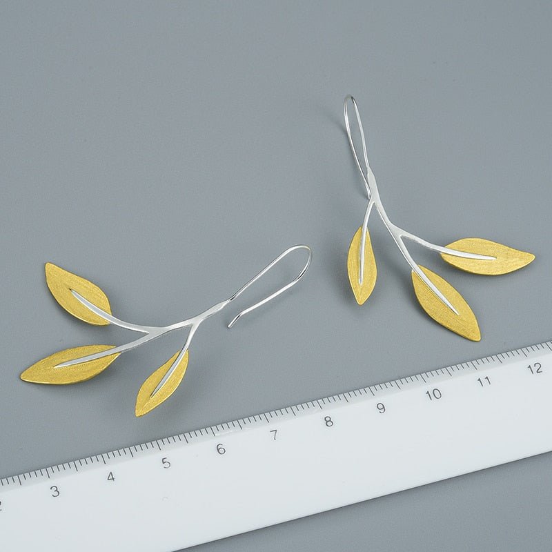 Floral Leaves - Dangle Earrings