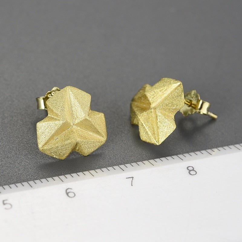 Triangle Flower - Stud Earrings