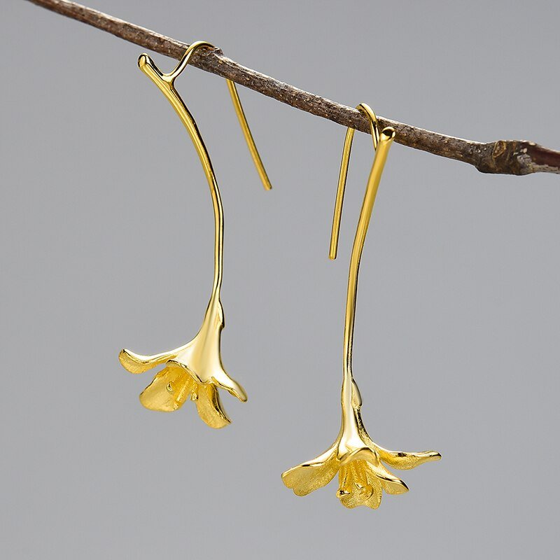 Freesia Flower - Dangle Earrings