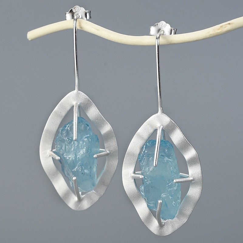 Raw Tourmaline - Dangle Earrings