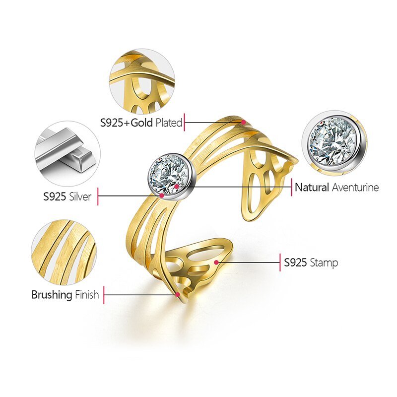 Angel Wings - Adjustable Ring