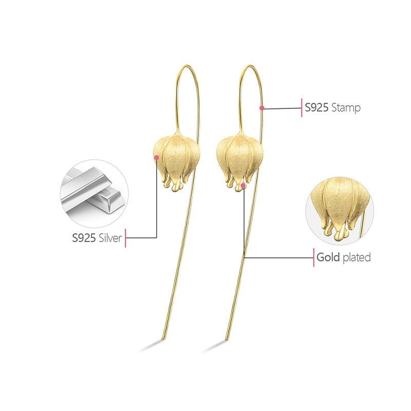 Tulip Bud - Dangle Earrings