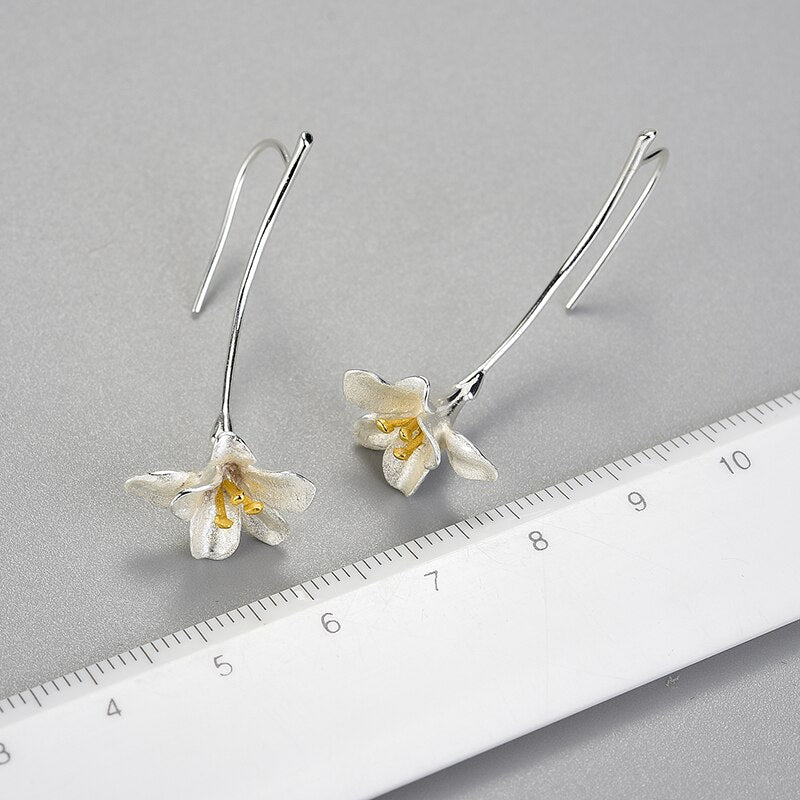 Freesia Flower - Dangle Earrings