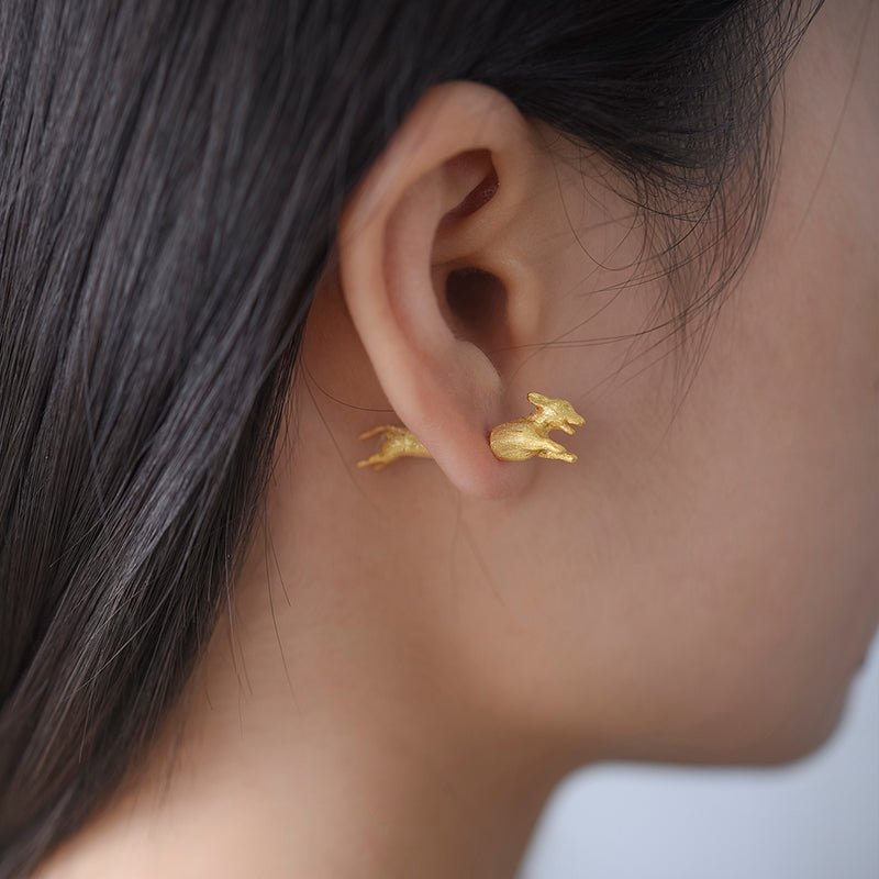 Run Dachshund Run - Stud Earrings