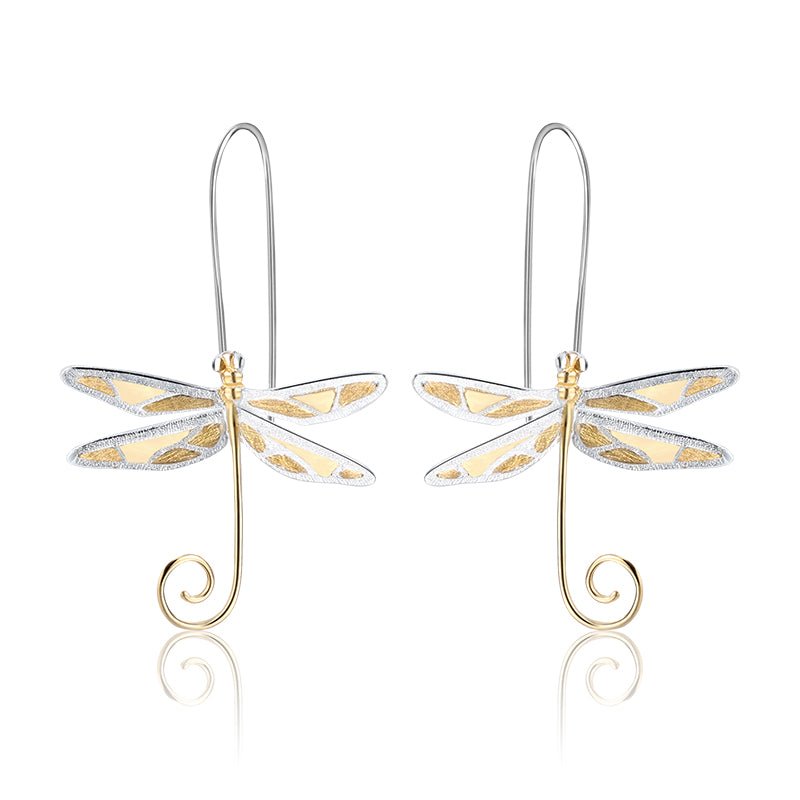Dragonfly lullaby - Dangle Earrings - MetalVoque