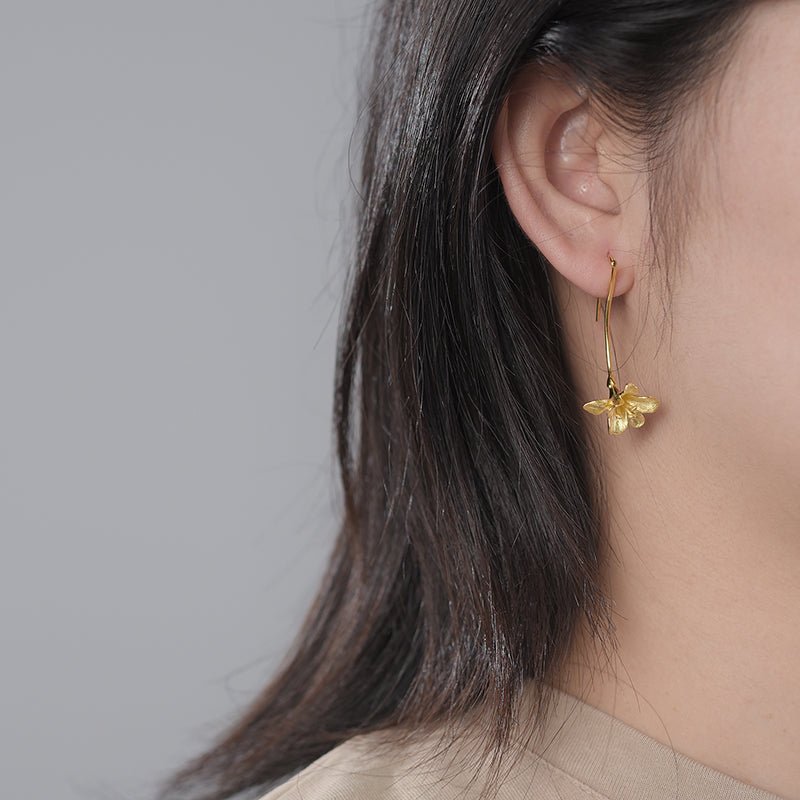 Freesia Flower - Dangle Earrings