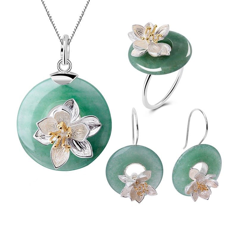 Whispering Lotus - Jewelry Set - MetalVoque